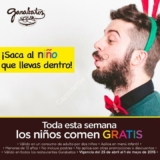 Promoción Día del Niño Garabatos: niños comen gratis del 25 de abril al 1 de mayo