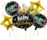Juego de 5 globos metálicos para celebrar cumpleaños bajan de precio