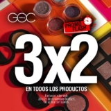 3×2 en todos los productos en GOC Make Up