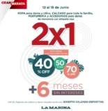 Gran Barata la Marina: 2×1 y hasta 70% de descuento en ropa, calzado, perfumería y accesorios