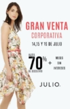 Gran Venta Corporativa Julio del 14 al 16 de julio: Hasta 70% de descuento + meses sin intereses