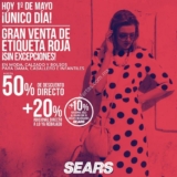 Gran Venta de Etiqueta Roja Sears 1 de Mayo: Hasta 50% de descuento + 20% de descuento adicional