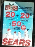 Gran Venta Navideña Sears 1 y 2 de noviembre 2017: Hasta 50% de descuento ó 20% + 20 msi