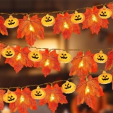 Guirnalda de luces LED con diseño de calabaza de Halloween bajan a un gran precio