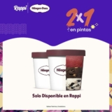 Promoción Häagen-Dazs de 2×1 en pintas de helado en pedidos por Rappi