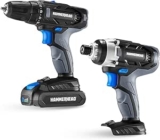 Juego de 2 herramientas eléctricas inalámbricas Hammerhead destornillador y taladro de impacto bajan a un gran precio