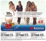 Promoción H&M Banamex: 30% de descuento en compras a partir de $1,200