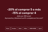 Rebajas H&M de hasta 20% de descuento adicional al comprar varios artículos