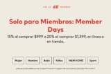 Promo H&M Member Days: del 15% al 20% de descuento adicional este fin de semana