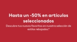 H&M Rebajas de temporada de hasta 50% de descuento en artículos seleccionados