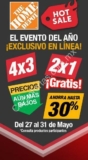 Promociones The Home Depot Hot Sale 2019: Hasta 30% de descuento, 2×1, 4×3 y más