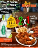 Promoción Hooters Día de la Independencia: 2×1 en alitas y boneless + shot de tequila a $1 peso
