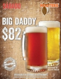 En Hooters cerveza Big Daddy de 900 ml a $82 los sábados