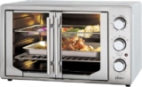 Horno con freidora de aire Oster extra grande con puertas estilo french en su menor precio + 15 meses sin intereses