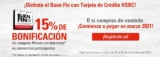 HSBC Buen Fin 2020: 15% de bonificación en compras a meses sin intereses