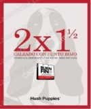 Ofertas Hush Puppies El Buen Fin 2015: 2×1½ en calzado con punto rojo