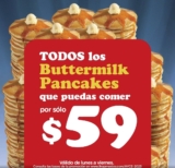 En IHOP todos los buttermilk pancakes que puedas comer por sólo $59 de lunes a viernes