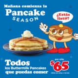 En IHOP come todos los pancakes que quieras por sólo $65 de lunes a viernes