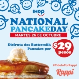 Día del Pancake en IHOP 26 de octubre: 2 buttermilk pancakes a sólo $29 pesos