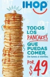 En IHop todos los pancakes que puedas comer por $49 durante septiembre de lunes a viernes