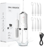 Hilo dental de agua irrigador bucal recargable con 8 puntas baja a un precio muy bueno + 3 msi