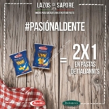 Promoción Barilla e Italiannis Lazos di Sapore: 2X1 en comidas y cenas al presentar bolsas de pasta