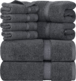 Juego de 8 toallas de baño extra suaves de algodón 600 gr con casi 60% de descuento