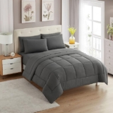 Juego de cama de 7 piezas con sábanas, edredón y fundas para cama matrimonial bajan de precio