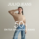 Segundo a mitad de precio en jeans en Julio hasta hoy