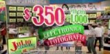 Promoción Julio Regalado 2017: $350 por cada $1,000 en electrónica y fotografía