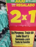 Julio Regalado 2023: 2×1 en playeras, shorts y trajes de baño