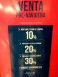 10%, 20% y 30% de descuento en la Venta Pre Navideña de tiendas Julio y 6 MSI