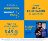Cupón Walmart de $200 GRATIS si te suscribes a Walmart Pass
