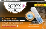 Tampones digitales Kotex Unika con 12 piezas baja a su menor precio