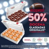En Krispy Kreme 50% de descuento en docena de donas glaseadas y chocolate este fin de semana
