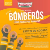 Dona Gratis en Krispy Kreme este 22 de agosto por el Día del Bombero