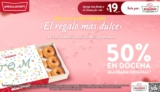 Promociones Krispy Kreme San Valentín: Docena de donas a mitad de precio y más