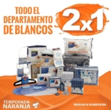 Promoción Temporada Naranja 2018: 2×1 en departamento de blancos