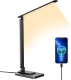 Lámpara de escritorio ajustable con control táctil y puerto de carga USB baja de precio