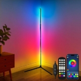 Lámpara LED de pie inteligente multicolor con control remoto y control por app con cupón