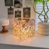Lámpara LED decorativa cubo de tulipanes baja de precio