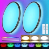 Juego de 2 lámparas LED multicolor de plafón para techo bajan a un gran precio