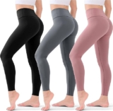 Conjunto de 3 leggings deportivos para mujer con control de cintura en su precio más económico