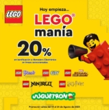 LEGO Manía Juguetron: 20% en monedero electrónico en líneas seleccionadas LEGO