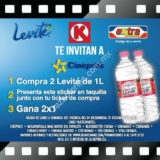 2×1 en Cinépolis y otros cines si compras 2 aguas Levité en tiendas K y Extra