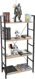 Librero estante de madera y metal con 4 niveles baja a un excelente precio