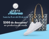 Venta Nocturna Linio 25 de junio: $300 de descuento en compras de $1,000 o más en moda