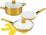 Liquidación de 70% de descuento en batería de cocina de cerámica Cerafit Master Set de 6 piezas