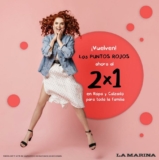 Liquidación La Marina Puntos Rojos: 2×1 en ropa y zapatos en mercancía con punto rojo