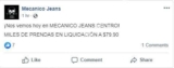 Liquidación Mecánico Jeans Centro: miles de prendas a $79.90 hoy domingo